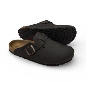 Birkenstock Boston Mens 8 Habana Brown Clog Slip On Mules Slipper House Shoes